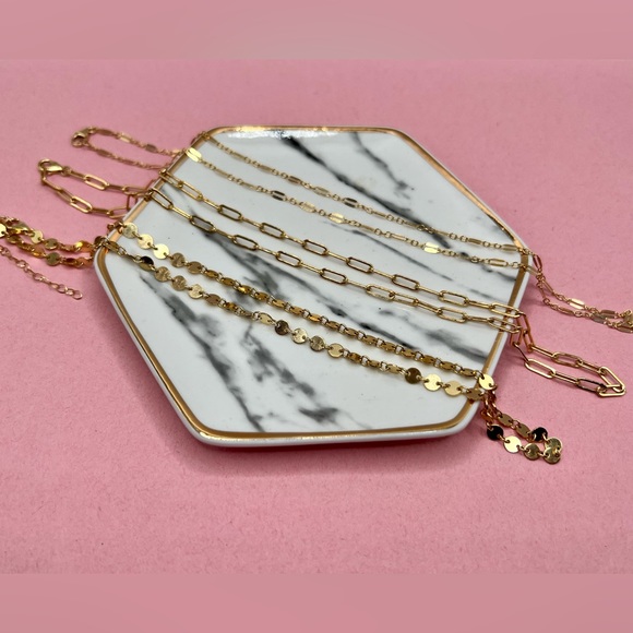 14k Gold Filled 3mm Paperclip Chain Necklace - Picture 5 of 10